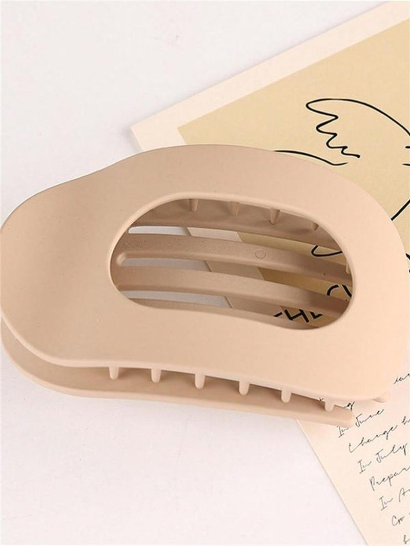 Upgrade Your Hair Game with Our 4-Piece Seamless Flat Oval Hair Clip Set - Stylish, Durable, and Perfect for Any Hairstyle!