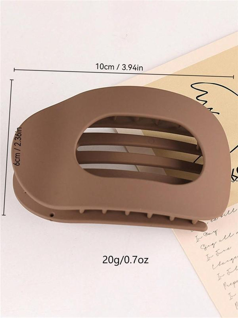 Upgrade Your Hair Game with Our 4-Piece Seamless Flat Oval Hair Clip Set - Stylish, Durable, and Perfect for Any Hairstyle!